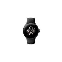 montre connectée google pixel watch 2 boîtier en aluminium noir mat bracelet sport noir volcanique 4g lte