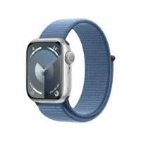 apple apple watch series 9 gps 41 mm boîtier en aluminium argenté avec boucle sport bleu hiver  bleu