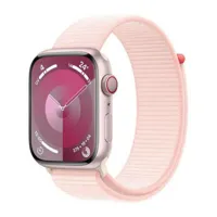 apple apple watch series 9 gps + cellular 45 mm, boîtier en aluminium rose avec boucle sport rose clair