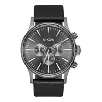 montre nixon sentry chrono leather