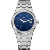 montre unisexe maurice lacroix aikon quartz 40mm blue dial stainless steel bracelet ai1108-ss002-430-1