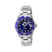 invicta pro diver - montre homme automatique en acier inoxydable - 40 mm, argent / bleu