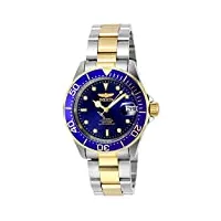 invicta pro diver - montre homme automatique en acier inoxydable - 40 mm, bicolore / bleu