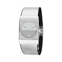 jacob jensen - 32512 - montre homme - quartz - analogique - date - bracelet caoutchouc argent