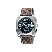 esprit - 4359755 - montre homme - quartz - analogique - chronographe - bracelet cuir marron