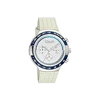 dolce & gabbana - dw0417 - montre homme - quartz - chronographe - bracelet caoutchouc blanc