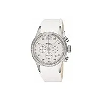 breil - tw0287 - montre femme - quartz analogique - cadran blanc - bracelet cuir blanc