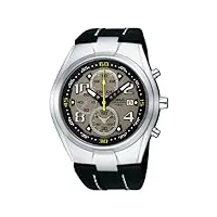 lorus - rf801cx9 - montre homme - quartz - analogique - chronographe - bracelet cuir noir