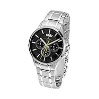 jacques lemans - 1-1542d - montre homme - quartz - chronographe - chronomètre - bracelet acier inoxydable argent