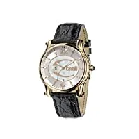 just cavalli - r7251168545 - eclipse - montre femme - quartz analogique - cadran argent - bracelet cuir noir