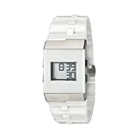 kenneth cole - kc4733 - digital - montre femme - quartz digital - cadran blanc - bracelet acier blanc