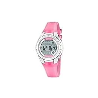 calypso - k5571/2 - montre fille - quartz digitale - eclairage / chronomètre - bracelet plastique rose