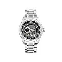 bulova automatic 96a119 - montre-bracelet de créateur - pour homme - à remontage automatique - bracelet en acier inoxydable - cadran noir