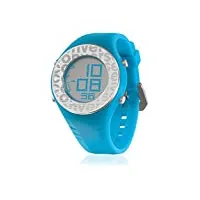 converse - vr007-460 - montre mixte - quartz digitale - alarme/chronomètre - bracelet silicone bleu