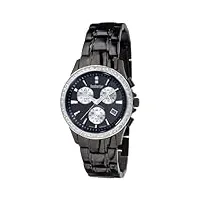 sea surfer - 7352469bb - montre femme - quartz - analogique - chronomètre - bracelet acier inoxydable noir