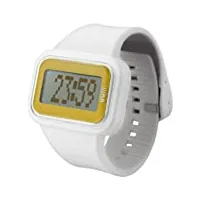 odm - dd125a-6 - montre mixte - quartz digital - eclairage - bracelet silicone blanc