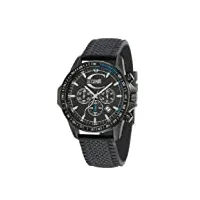 just cavalli - r7271693025 - montre homme - quartz chronographe - bracelet silicone noir