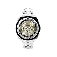 chevignon - 92-0007-503 - montre homme - quartz analogique - cadran argent - bracelet acier argent