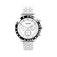 chevignon - 92-0037-501 - montre homme - quartz analogique - cadran argent - bracelet acier argent