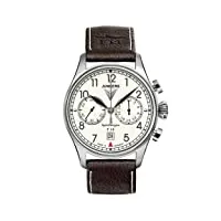 junkers - 61105 - montre homme - mécanique - chronographe - chronomètre - bracelet cuir marron