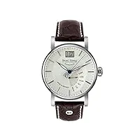 bruno söhnle - 17-13073-241 - montre homme - quartz analogique - cadran blanc - bracelet cuir rouge