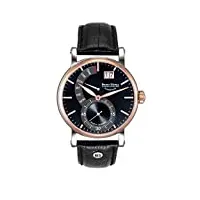 bruno söhnle - 17-63073-747 - montre homme - quartz analogique - cadran blanc - bracelet cuir noir