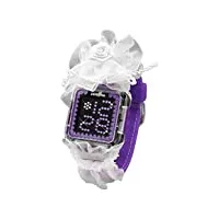 zerone lolita clear purple bright crystal digital watch (white lace)