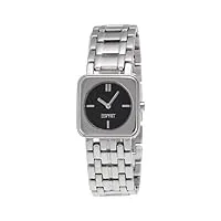 esprit - es104242001 - covina - montre femme - quartz analogique - cadran noir - bracelet acier argent