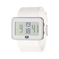 the one - ipld104-3wh - montre mixte - quartz digital - cadran blanc - bracelet caoutchouc blanc