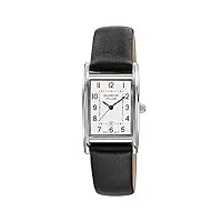 dugena - 7000119 - montre femme - quartz analogique - bracelet cuir noir