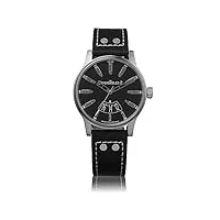 jacques lemans - e-223 - montre mixte - quartz analogique - bracelet cuir noir