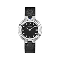 bulova pour femme analogique quartz montre avec bracelet en cuir 96r217