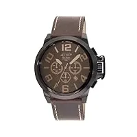jet set - j6190b-766 - san remo - montre homme - quartz chronographe - cadran marron - bracelet cuir marron