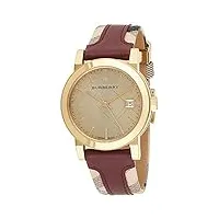 burberry bu9111 - montre pour femme, bracelet en cuir, bracelet