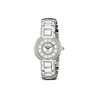 bulova montre à quartz pour femme 96r169 à affichage analogique en argent, acier inoxydable argenté poli, ladies standard