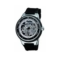 jet set - j54934-237 - wb30 - montre homme - quartz analogique - cadran noir - bracelet caoutchouc noir