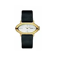 alfex - 5623_468 - montre femme - quartz analogique - cadran gris - bracelet cuir noir