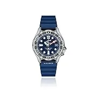 chris benz - cb-500-b-kbb - montre mixte - automatique - analogique - aiguilles lumineuses - bracelet caoutchouc bleu