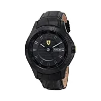ferrari - 830093 - montre homme - quartz analogique - cadran noir - bracelet cuir noir