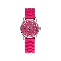 orphelia - or22171277 - montre femme - quartz analogique - cadran rose - bracelet silicone rose