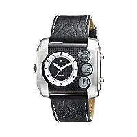 jacques lemans - 1-1780c - montre homme - quartz analogique - digital - eclairage - bracelet cuir noir