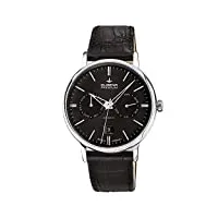 dugena - 7000332 - montre homme - mécanique - analogique - bracelet cuir noir