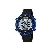 calypso watches-k5663/2-montre homme-quartz-digitale-alarme-bracelet plastique noir