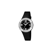 calypso montre à mouvement à quartz pour femme avec affichage analogique et bracelet en plastique cadran noir k5659/4