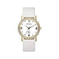 orphelia - or22172211 - montre femme - quartz analogique - bracelet cuir blanc