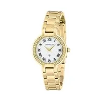 orphelia - or53470512 - montre femme - quartz analogique - bracelet acier inoxydable doré