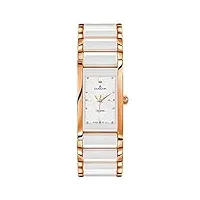 dugena - 4460590 - montre femme - quartz - analogique - bracelet céramique blanc