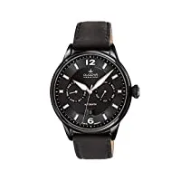 dugena - 7000305 - montre homme - automatique - analogique - aiguilles lumineuses - bracelet cuir noir