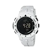 casio pro trek prg-300-7cr montre solaire pour homme avec bracelet blanc cassé, blanc cassé/bleu, sangle