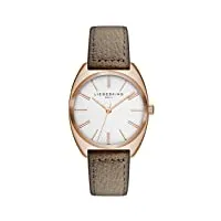 liebeskind berlin - lt-0019-lq - montre femme - quartz - analogique - bracelet cuir beige